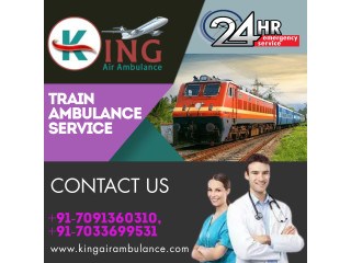 King Train Ambulance Service in Delhi with Complete Hi-Tech Medical Equipment