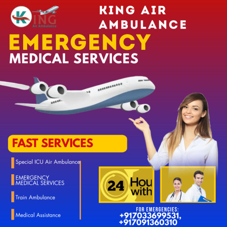 avail-air-ambulance-in-lucknow-by-king-with-bed-to-bed-transfer-facility-big-0