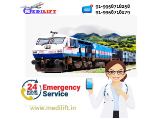 Hire Medilift Train Ambulance Service in Delhi with an Affordable Medical Facility