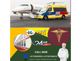 Hire Top-Class Air Ambulance in Sri Nagar by King with Accomplished Medical Crew