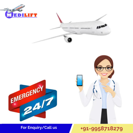 pick-air-ambulance-services-from-ranchi-to-delhi-by-medilift-with-pre-hospital-support-big-0