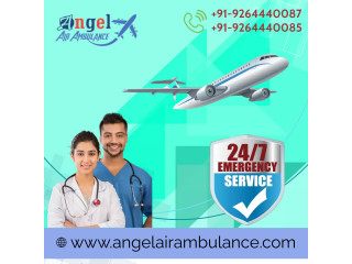 Hire the Unique shifting Air Ambulance from Guwahati by Angel