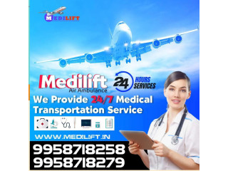 Get Medilift Air Ambulance from Bhopal to Delhi at Lowest Rates