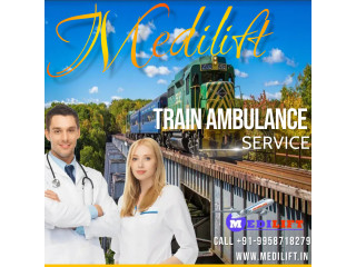 Medilift Train Ambulance Service in Guwahati with Hi-Tech Healthcare Equipment
