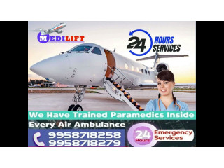 Medilift Air Ambulance Services in Bagdogra with Latest Technology and Specialized Medical Team