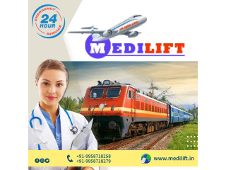 Medilift Train Ambulance Service in Delhi with Top-Class Medical Facilities
