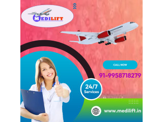 Utilize Air Ambulance Service in Guwahati by Medilift with Specialized Healthcare Unit