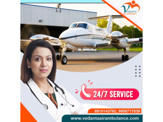 Vedanta Air Ambulance Service in Bikaner  with Expert Paramedical Crew at a Low Cost