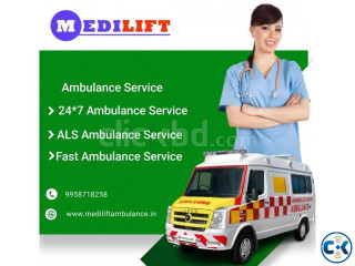 Hi-tech Road Ambulance in Patna by Medilift in Low Budget