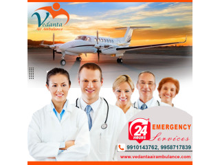 Vedanta Air Ambulance service in Kathmandu with Top Most Ventilator Setup