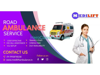 Medilift Road Ambulance Service in Kankarbagh, Patna at a Reasonable Price