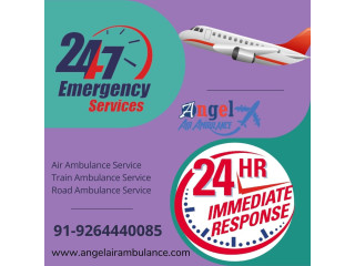 Use the Top Class Medical Angel Air Ambulance from Siliguri with All Medical Convenient