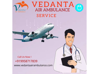 Select Air Ambulance Service in Shillong by Vedanta with Full Remedial Medical Support