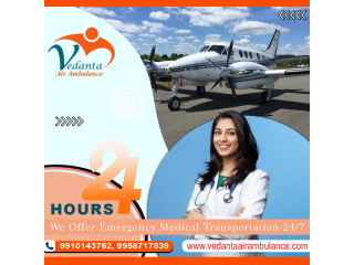 Book Air Ambulance Service in Vijayawada by Vedanta with World-Class Bed-to-Bed Facilities