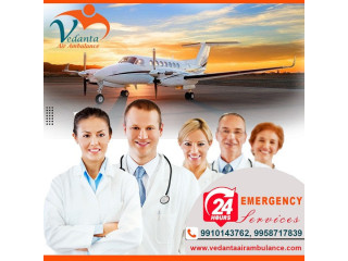Get Air Ambulance Service in Aurangabad by Vedanta with top Bed-to-Bed Transfer Facilities