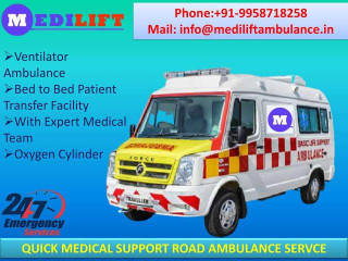 Medilift High Facility Road Ambulance Service in Saguna More, Patna