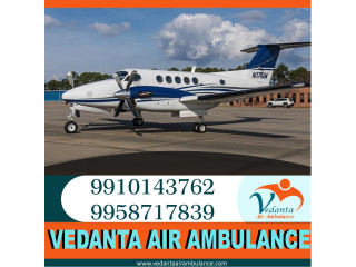 Pick Air Ambulance Service in Kanpur by Vedanta with highly Skilful Medical Panel
