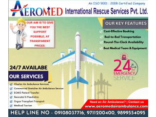 Aeromed Air Ambulance Service In Guwahati - A Team Of Medically Trained Professionals On Board