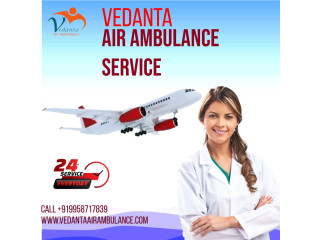 Utilize Air Ambulance Service in Kanpur by Vedanta with Bed-to-Bed Transfer