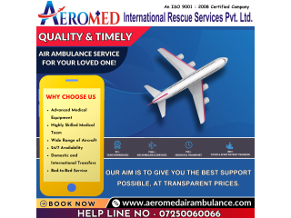Aeromed Air Ambulance Service in Delhi - Handle Diverse Medical Requirements