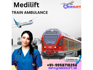 Medilift Train Ambulance Service in Guwahati with Emergency Evacuation Support