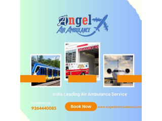 Quickest Air and Train Ambulance Service in Jabalpur by Angel at anytime
