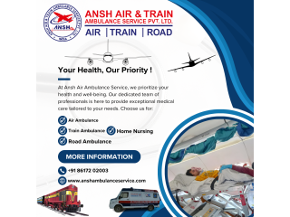Ansh Train Ambulance Service in Ranchi  Along with Specialized Medical Team
