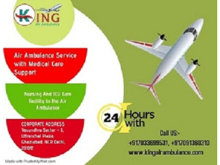 Choose Air Ambulance Service in Dibrugarh by King with Advanced Emergency ICU Support