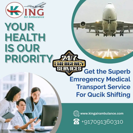 select-air-ambulance-service-in-varanasi-by-king-with-a-highly-experienced-medical-team-big-0