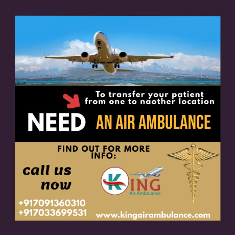 gain-air-ambulance-service-in-indore-by-king-with-dutiful-medical-team-big-0