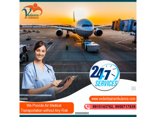 Avail of Vedanta Air Ambulance Services in Raipur with ICU Setup and Emergency Drugs Kit