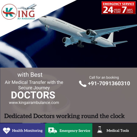 get-air-ambulance-service-in-ahmadabad-by-king-with-compact-therapeutic-squad-big-0
